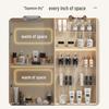 Wall-Mounted Mirror Cabinet with Transparent Shelves for Bathroom Storage and Jewelry Organizer