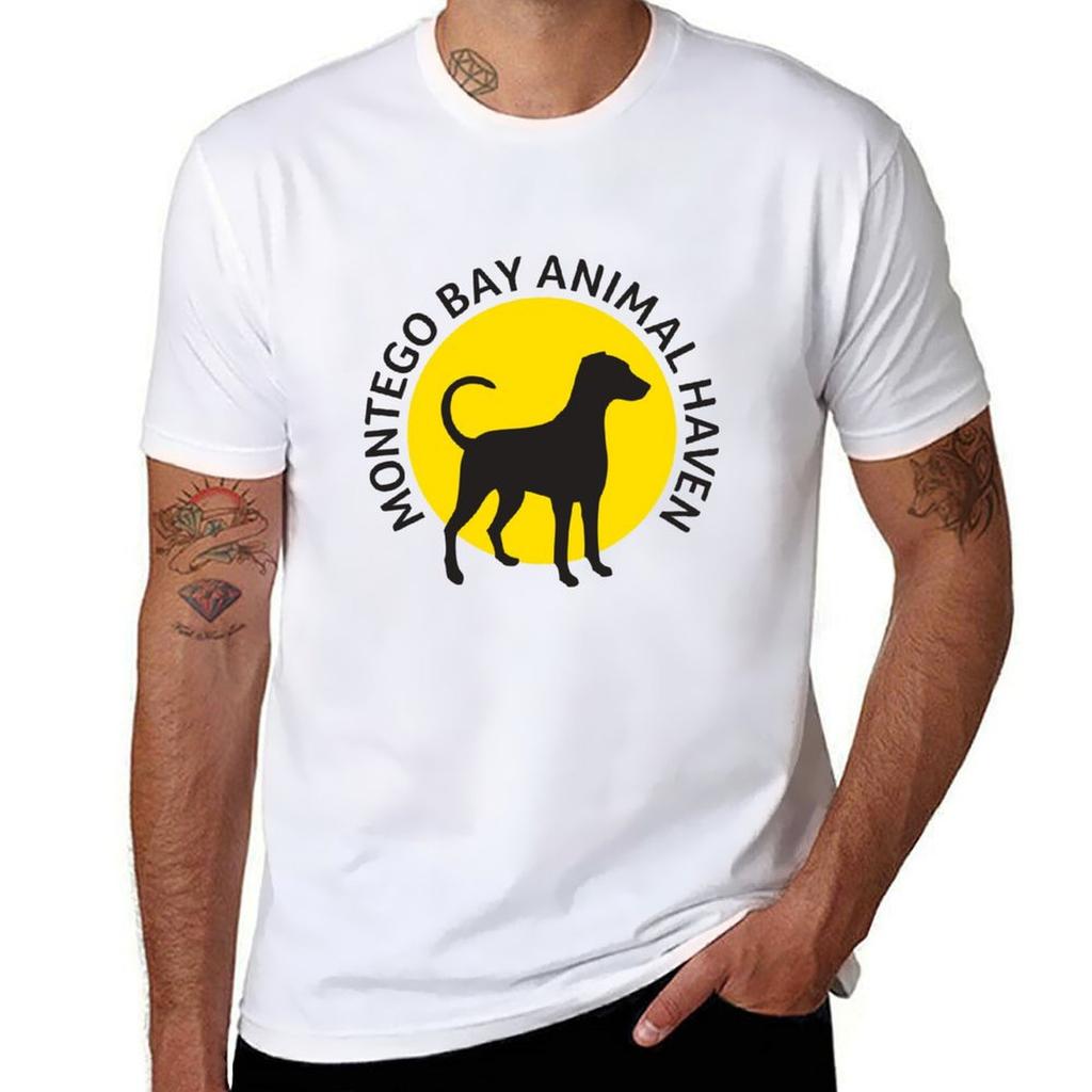 Montego Bay Animal Haven Logo Tshirt Trendy Print Short Sleeve Tshirt