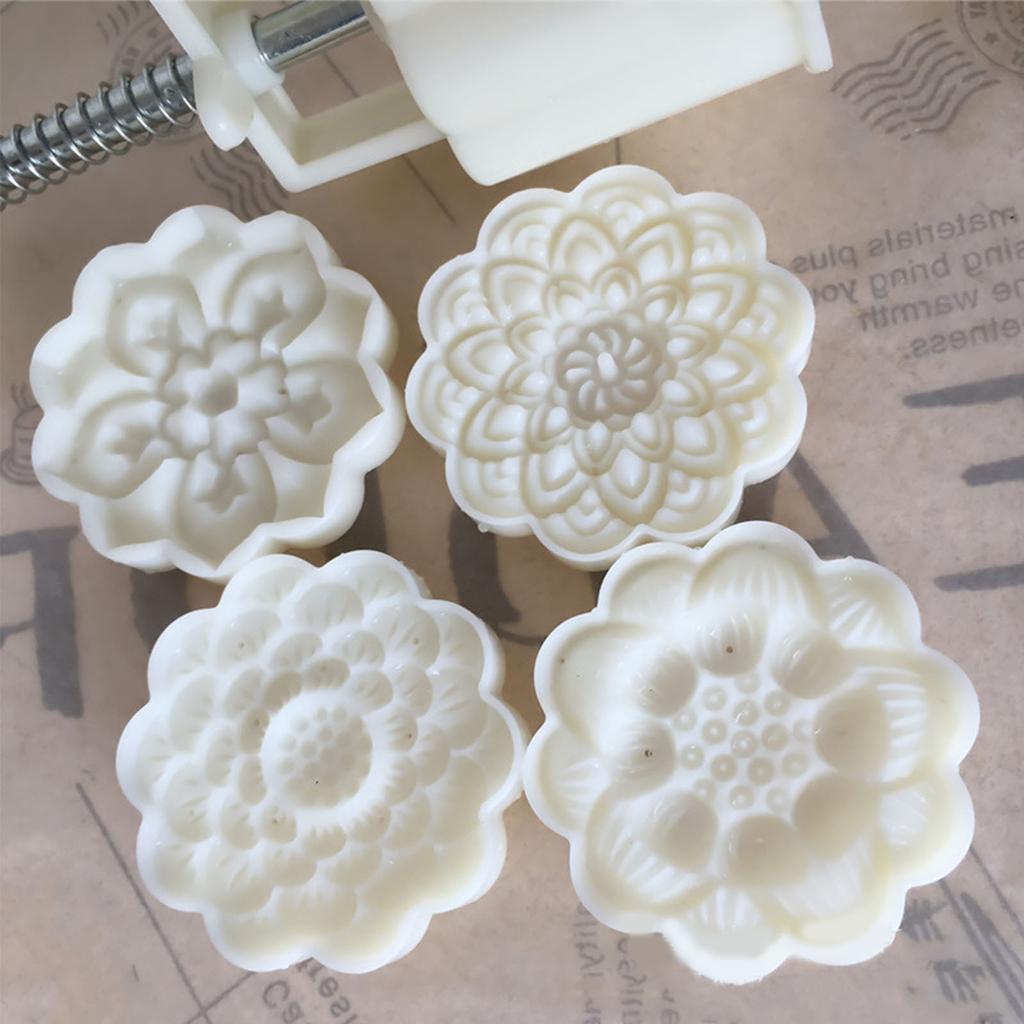 75 г штампы для лунного кекса в форме лотоса, формы для лунного кекса, пластиковые инструменты для лунного кекса, ручное давление, пластиковый материал, аксессуары для выпечки