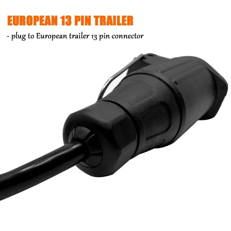 High Quality Light Converter Trailer Light Converter Part Practical Round US To European Vehicle Connector Parts Plug