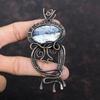 Dendrite Opal Pendant Copper Wire Wrapped Pendant Dainty Gemstone Pendant Copper Wire Jewelry Gift For Him Handmade Pendant Designer Pendant