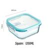 Высококачественный боросиликатный стеклянный ланч-бокс Bento Box для микроволнового разогрева Bento Box для закусок Фрукты Герметичная теплоизоляционная коробка Квадратный ланч-бокс для пикника
