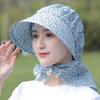 Floral Print Tea Picking Cap Quick Drying Headscarf Hat Sun Hat  for Women Spring and Summer