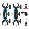 Для GoPro 13 12 11 10 9 DJI Action 5 Pro Super Camera Clamp Mount Adapter Double Head Holder для мотоцикла Bracket Selfie Stick
