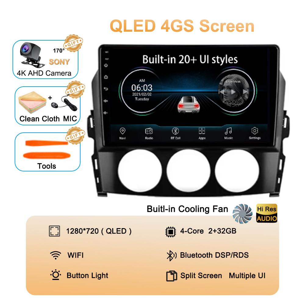 Для Mazda MX-5 MX5 III 3 NC Miata 2008-2015 Android 14 Carplay Auto Автомобильная магнитола Мультимедийный видеоплеер GPS Стерео 2din Головное устройство