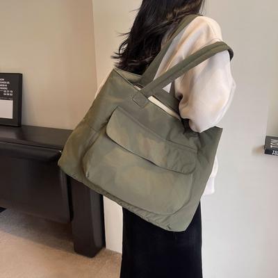 Холщовая сумка Премиальная сумка-тоут чувство дизайна Новый принт логотипа Холщовая сумка Большая вместимость для поездок