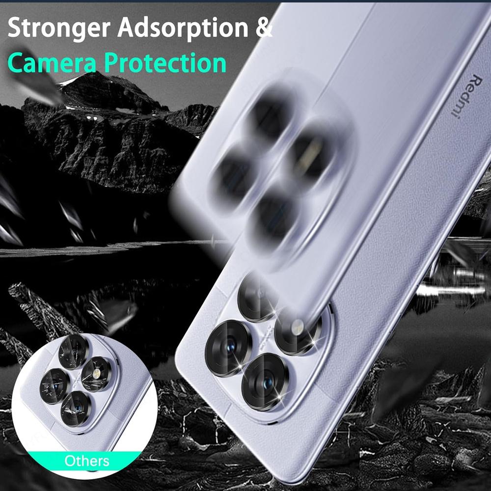 Защитная пленка для объектива из прозрачного закаленного стекла HD для Redmi Note 14 Note 14 Pro 5G 4G Note 14 Pro+ для Xiaomi POCO X7 Pro, защитная пленка для камеры с металлическим кольцом