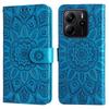 For Xiaomi Redmi Note 14 4G (164.84mm) Case Sunflower Imprint Leather Wallet Phone Cover