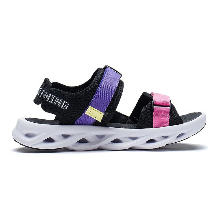 Li Ning YOUNG Коллекция Спортивная Жизнь Сандалии Черно-Розовые Подростковые YKUS004-4