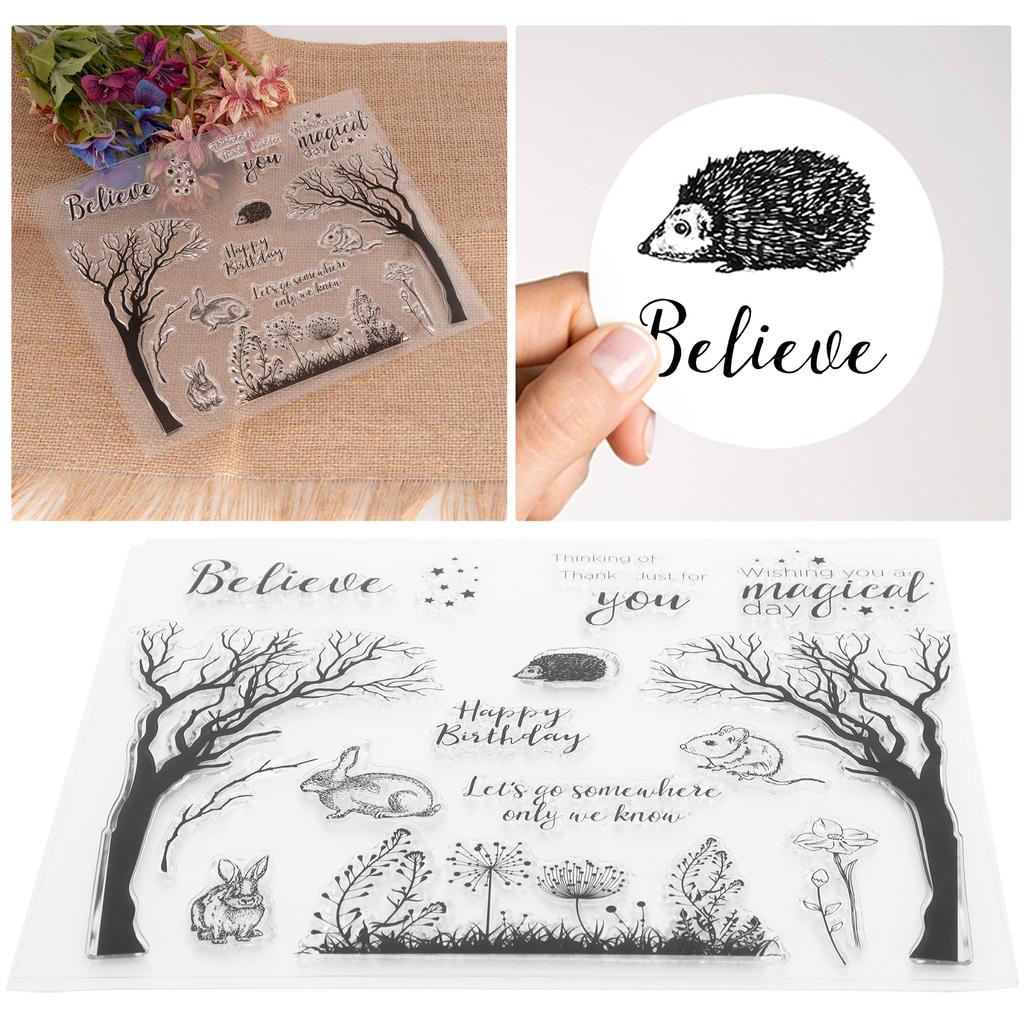  Прозрачный штамп, прозрачный, прямоугольный, для скрапбукинга, фотоальбома, дневника, поздравительной открытки