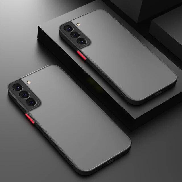 Матовый прозрачный силиконовый чехол для Samsung Galaxy S24 Ultra S23 Plus S22 S21 S20 FE, противоударная броня, жесткий защитный чехол из ТПУ для камеры ПК для Galaxy S24 +