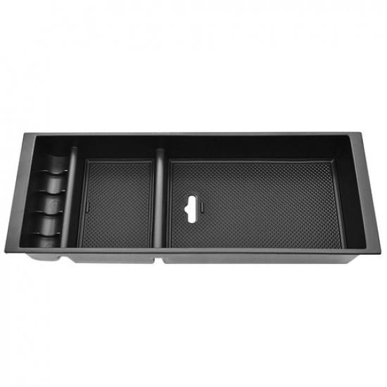 or 2021-2025 Ford F-150 Center Console Organizer Armrest Tray Storage Box Black