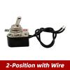 SPST Toggle Switch 12mm Cutout Rocker Contacts Switch ON-OFF Toggle with Wire 6A/125V Electric Guitar Switch Momentary