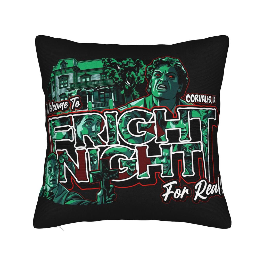 Horror Film Frighteds Nights Pillow Cover Funny Pillow Case For Living Room Bed Chair Comfy Cushion Cover Birthday Present