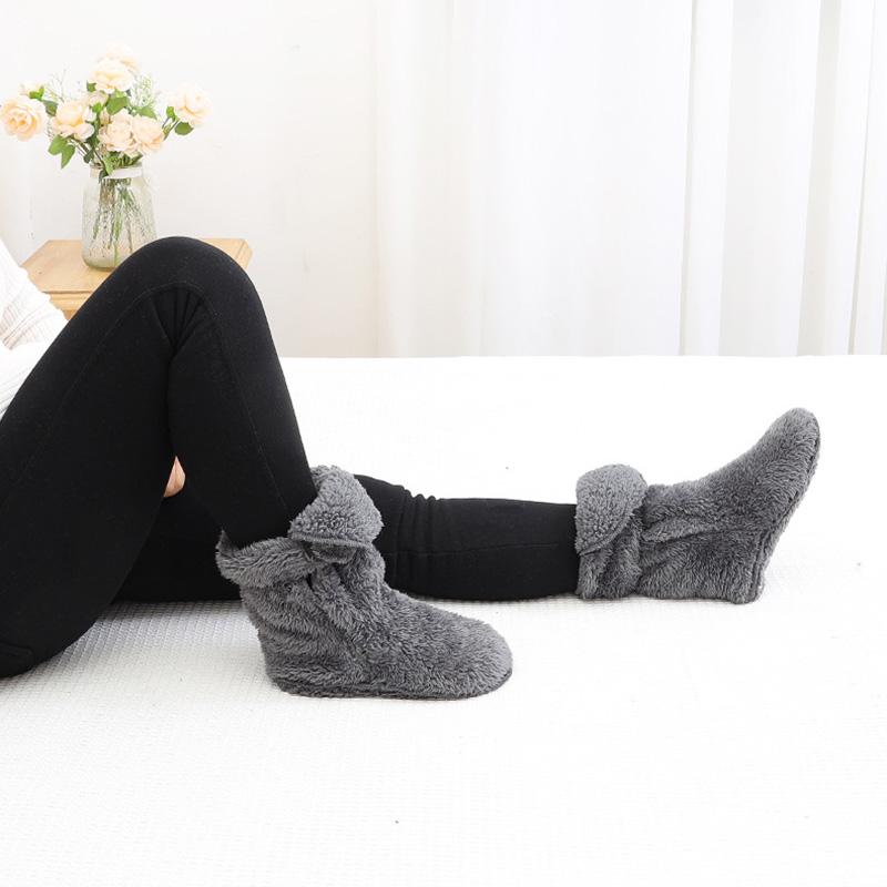 Зимние гетры для лодыжек, холодные носки, носки из гипса с трещинами для людей среднего и пожилого возраста, теплые носки для пола в помещении