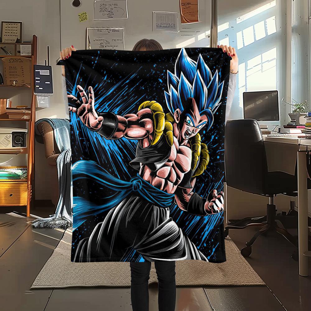 Dragon Ball Print Flannel Blanket, High quality Comfortable for All Seasons, Home Decor, Warmth and Comfort