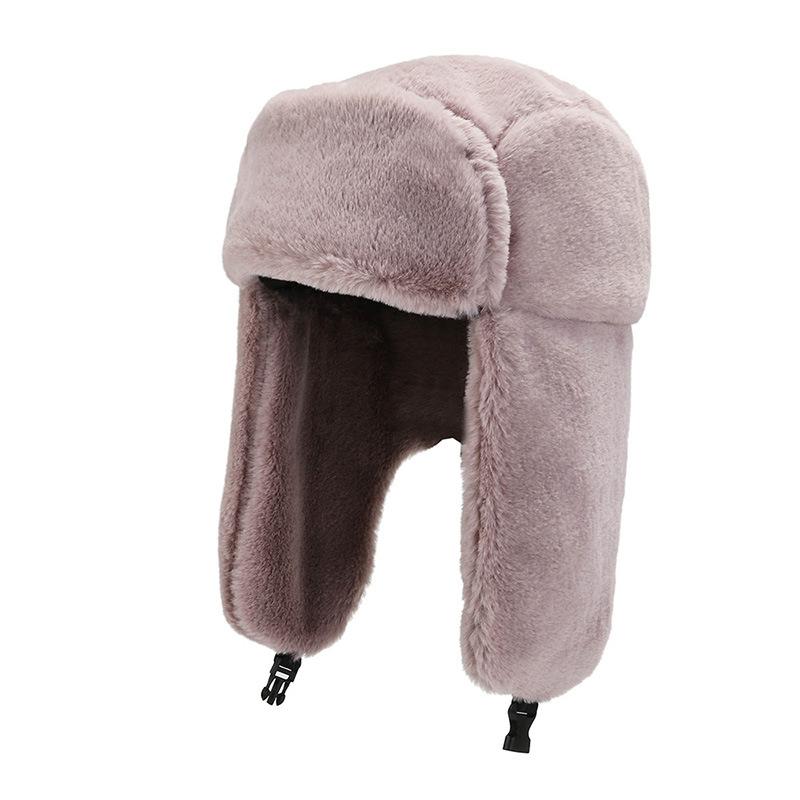 Winter Lei Feng Hat for Women Outdoor Riding Cold Protection and Warm Ear Protection Hat Plus Velvet Thickened Men's Northeast Cotton Hat