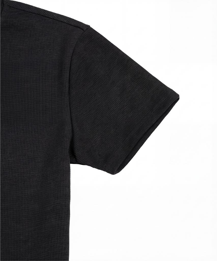 Peulonteuakaibeulaeb [2 упаковки] Вафельная хлопковая футболка-henley с коротким рукавом [2 цвета]