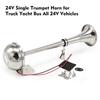 24V Single Trumpet Horn Marine Boat Air Horn 125dB Electric Air Horn for Truck Yacht Bus All 24V Vehicles