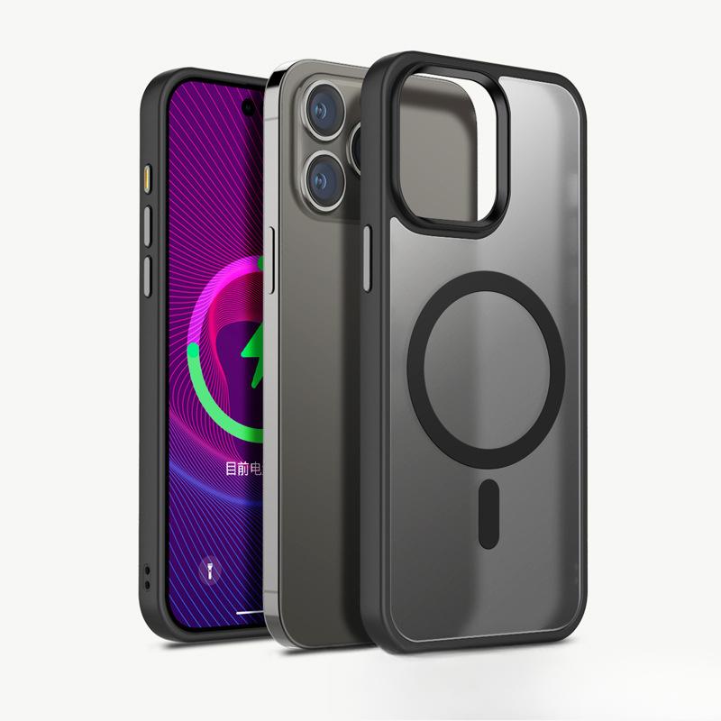 Подходит для чехла для мобильного телефона Apple 16 IPhone 15 ProMax Противоударный Магнитная присоска Magsafe 13