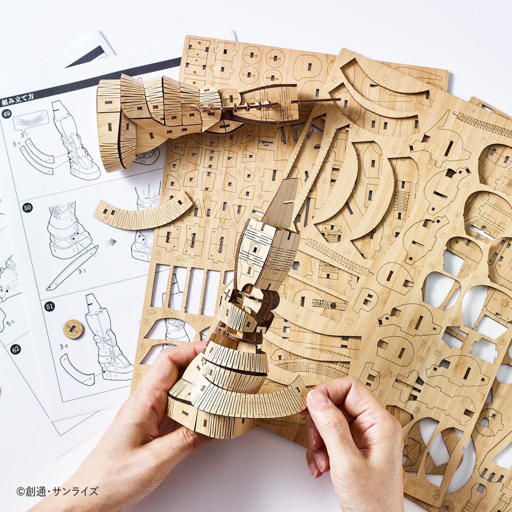 3D-пазл Zaku II Bamboo Набор для самостоятельного творчества для детей и взрослых Образовательная игрушка для мальчиков и девочек Идеальная 3D-поделка и подарок для взрослых