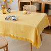 INS French Cotton Hemp Japanese Solid Lace Table Cloth Tea Table Cloth High Quality