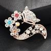 Brooch High-End Niche Silk Scarf Buckle Alloy Diamond Coat Pearl Corsage Pin Accessories