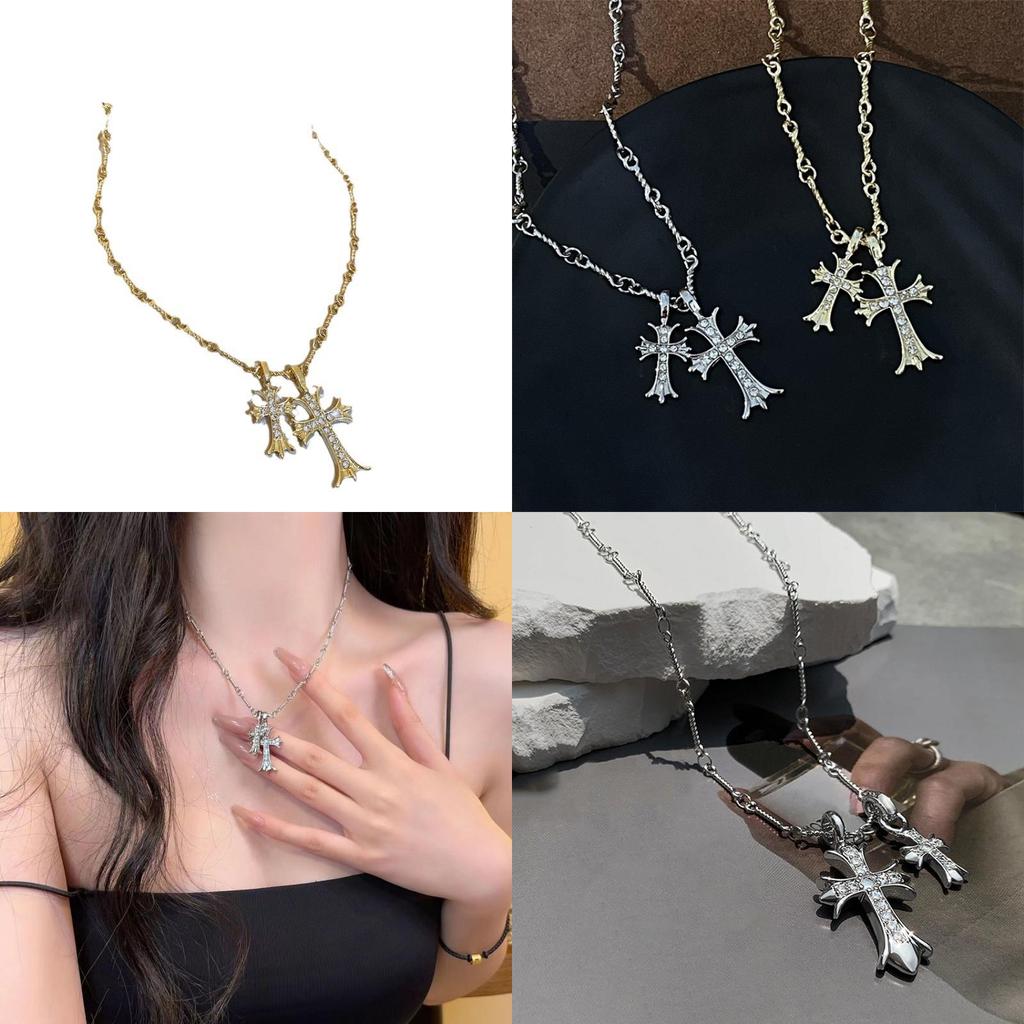 Элегантное длинное ожерелье с крестом для женщин, изготовленное из высококачественного сплава, с модным дизайном для лета 2024