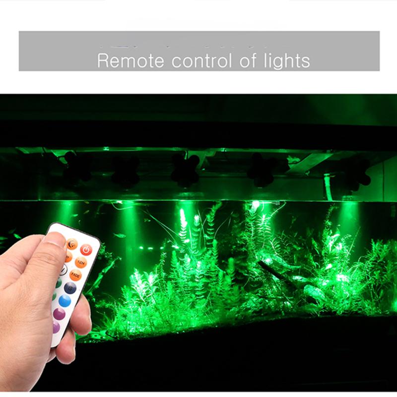 Waterproof Fishbowl  Light Aquarium Diving Spotlight With Suction Cup Remote Control 360 Degrees