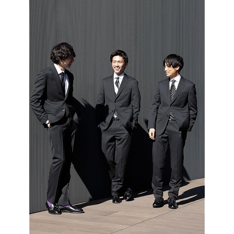 [Beams Heart] костюм базовый однотонный 2 пуговицы мужской ЧЕРНЫЙ XL