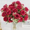 Rose Artificial Flowers Bouquet Fake Flower for Home Room Decor Garden Wedding Marriage Party Decoration Outdoor Bride Bouquet
