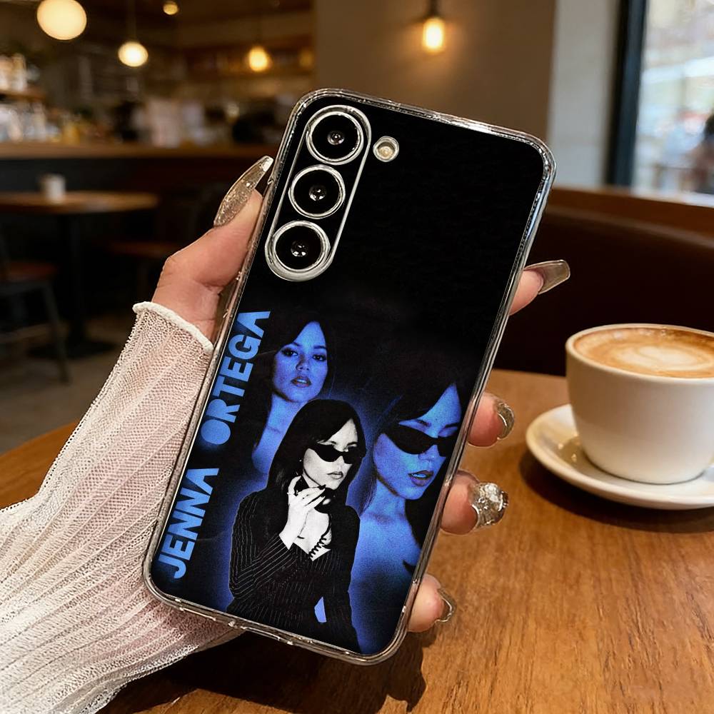 Милый Чехол для Телефона с Изображением Актрисы Дженны Ортеги Для Samsung S25, S24, S21, S22, S23, S30, Ultra, S20, Plus, Fe, Lite Прозрачная Крышка