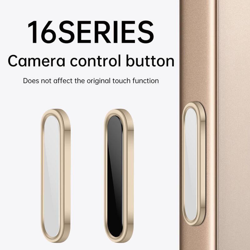 HdoorLink Для iPhone 16 Pro Max 16 Plus Крышка кнопки управления камерой Чувствительная Smart Island Металлическая защита кнопки управления камерой для съемки