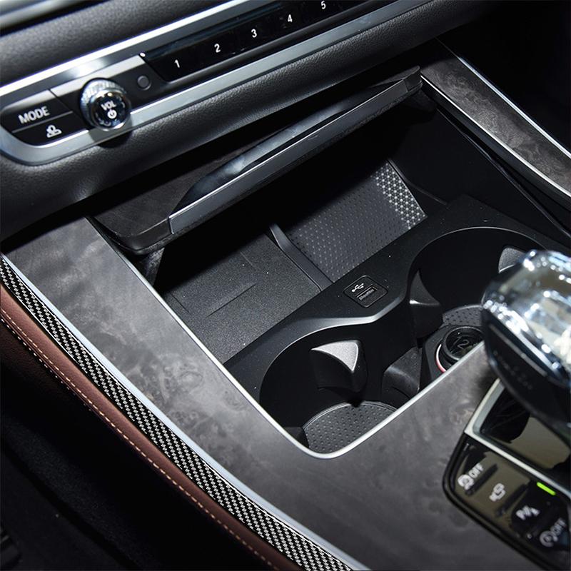 Для BMW X5 X6 F15 F16 14-18 2 шт., настоящая карбоновая шестерня, боковая отделка, полоса салона автомобиля, салон автомобиля