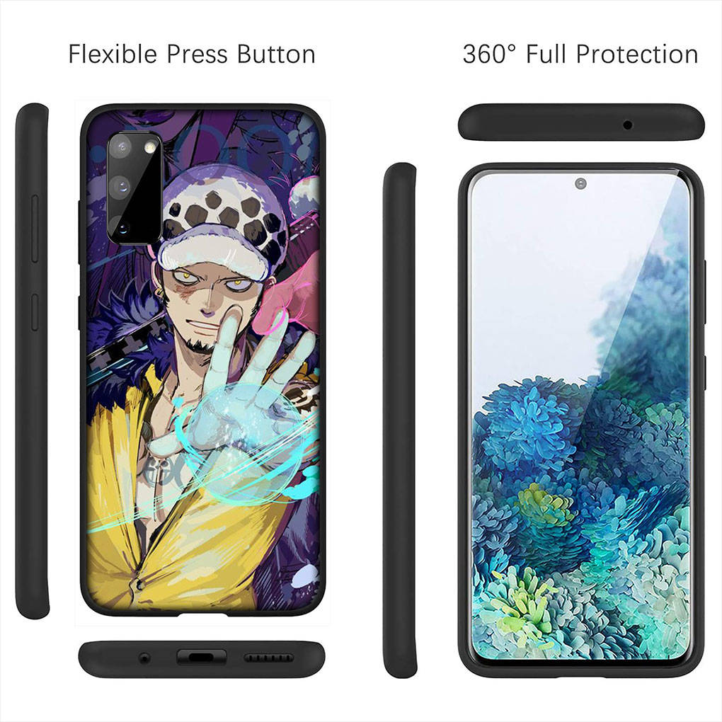 Чехол для iPhone 16 15 Xiaomi Redmi Note 14 13 12 11 Pro Max X 8 9 16e Samsung Galaxy S25 S24 S23 Moto OPPO Huawei Trafalgar Law One Piece Phone Case