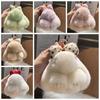 Pompoms Bunny Keychain Cute Fluffy Plush Rabbit Key Ring Rabbit Fur Keychain  Couple Pendant