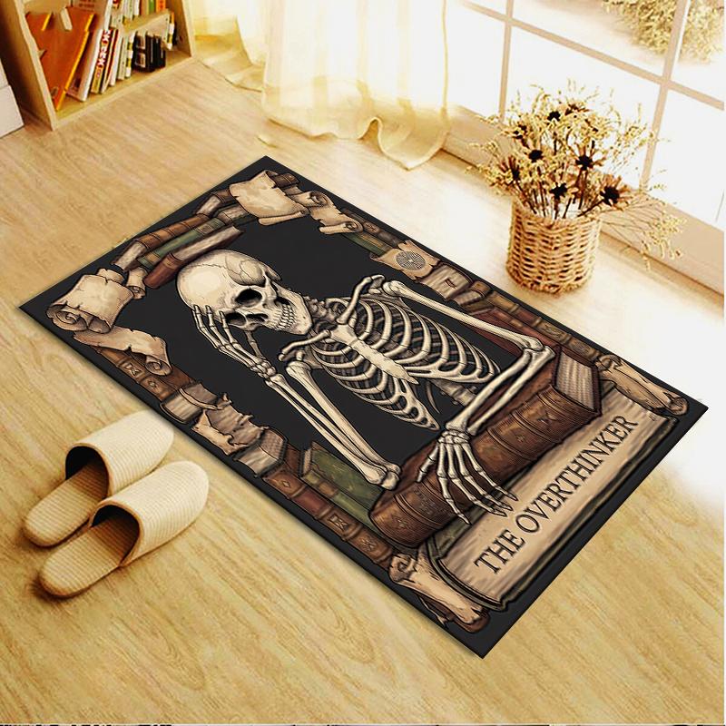 2025 New Thinker Skull Carpet Rug for Living Room Bedroom Home Sofa Decoration,Kids play Non-slip Floor Mat