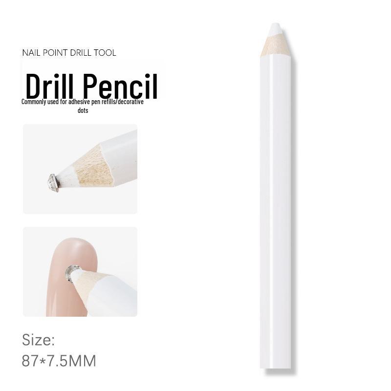 White Nail Art Rhinestone Adhesive Pencil for Pearls, Diamonds, and Phone Decoration