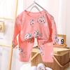 New Spring/Summer Cotton Baby Pajama Set - A-Grade Thin Cartoon Design for Boys & Girls (0-2 Years)