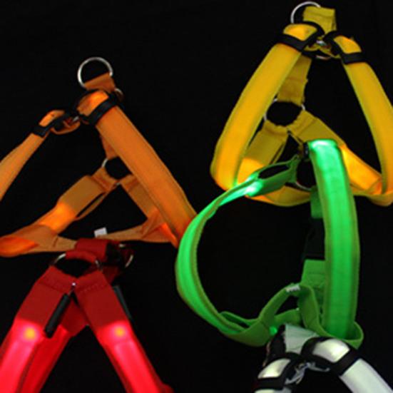 Шлейка для собак Супермягкая износостойкая полиэстеровая шлейка среднего размера со светодиодной подсветкой для тренировочного жилета для собак