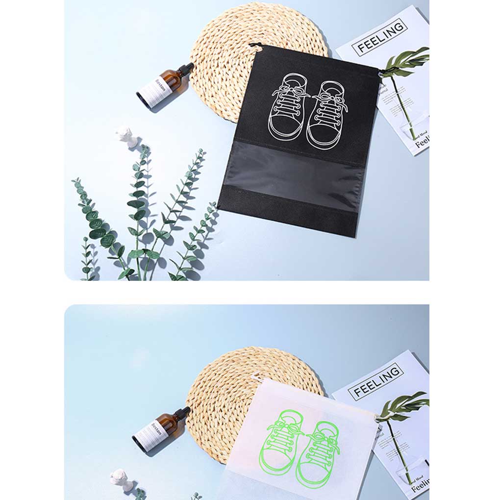 Сумка для обуви с завязкой, пустой пылезащитный мешочек из нетканого материала, карман для хранения, многофункциональные переносные мешочки для обуви с завязкой