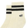 EPT SHORT STRIPE LOGO SOCKS (IVORY_BLACK)