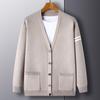 Autumn Men's Cardigan Knitted Jacket Young and Middle-aged Men's Loose Sweater Large Size Sweater Jacket