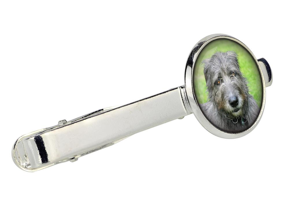 Irish Wolfhound - cufflinks and tie with your photo, a suit decoration, men's jewelry from the Art-Dog brand.
