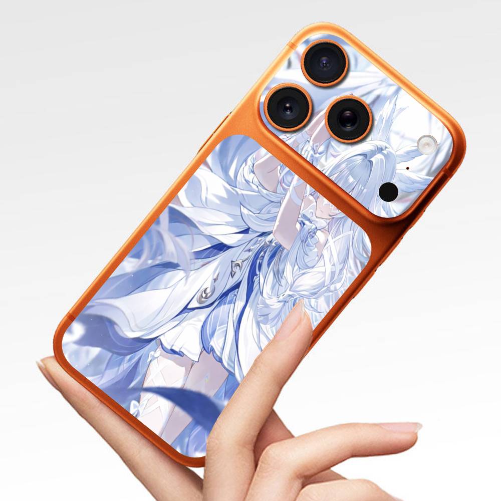 Наклейка-скин на заднюю панель Genshin Impact Коломбина для IPhone 17 Pro 17 Pro Max