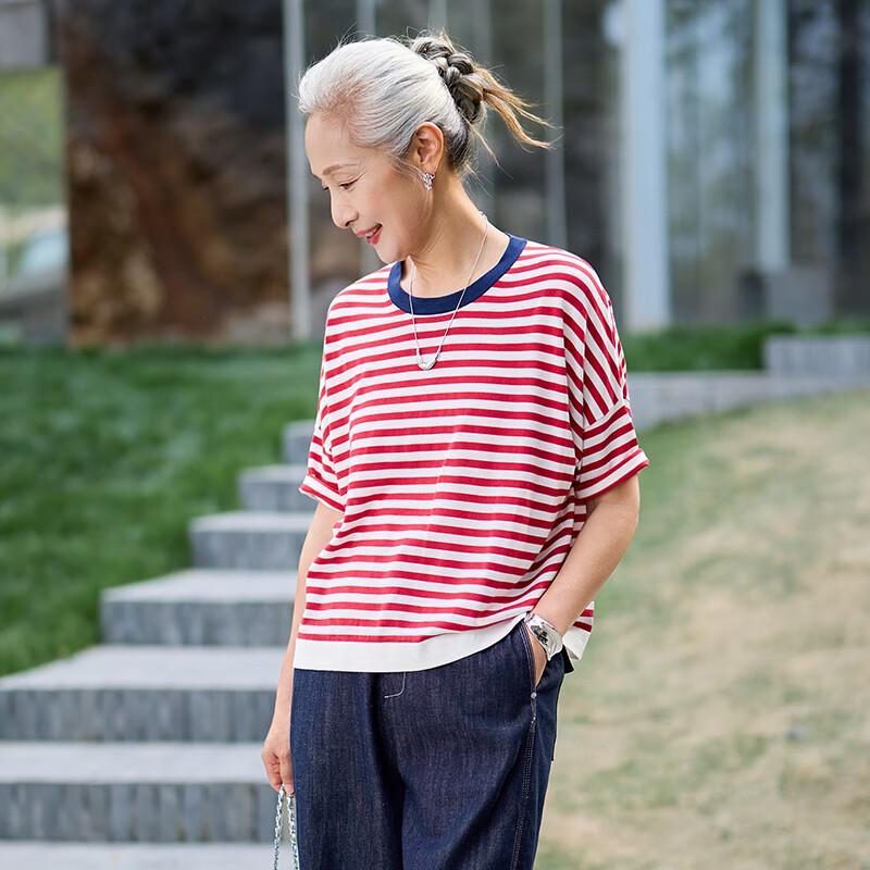 Women's Casual Striped Short Sleeve T-Shirt