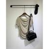 C S In The Room Women S Shirred Drape neCk ShorT Sleeve T ShirT 4ColorS