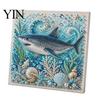 Sparkling Gemstone Art Supplies Sea Turtle Octopus DIY 3D Pearl Painting Kit, Ocean Theme Diamond Stress Relief Projects Kit for Adults Beginner, Bead