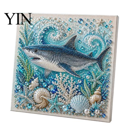 Sparkling Gemstone Art Supplies Sea Turtle Octopus DIY 3D Pearl Painting Kit, Ocean Theme Diamond Stress Relief Projects Kit for Adults Beginner, Bead