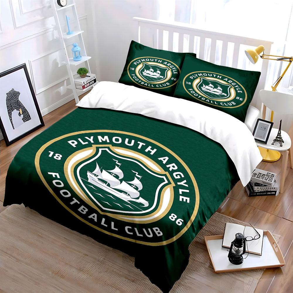 Plymouth Argyle Bedding Set Bedding Duvet Cover Set Duvet Cover Pillowcases (1 * Duvet Cover 2 * Pillowcases, without duvet insert)